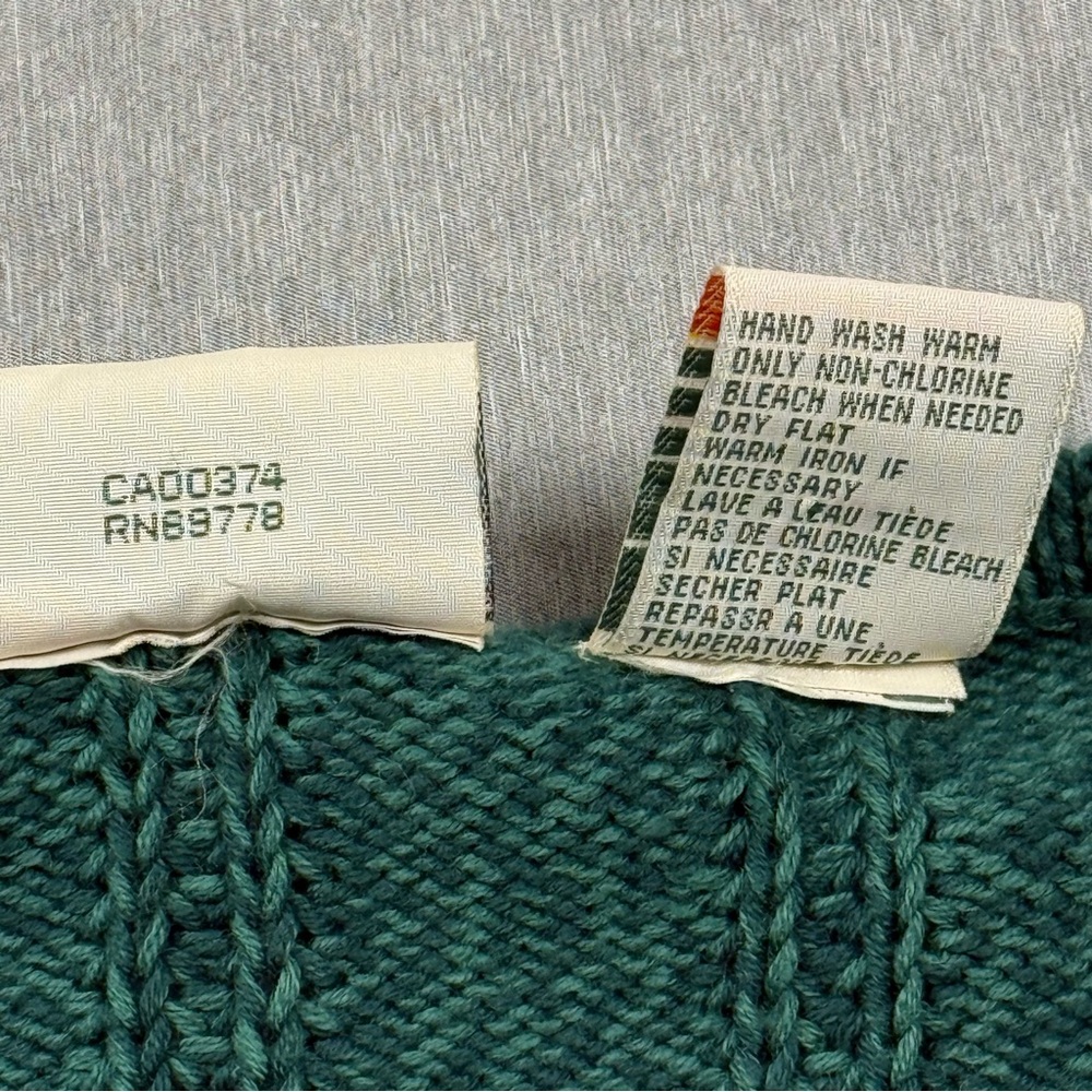 Vintage Northern Reflections Green Ribbed Sweater Vest XL - Picture 4 of 7
